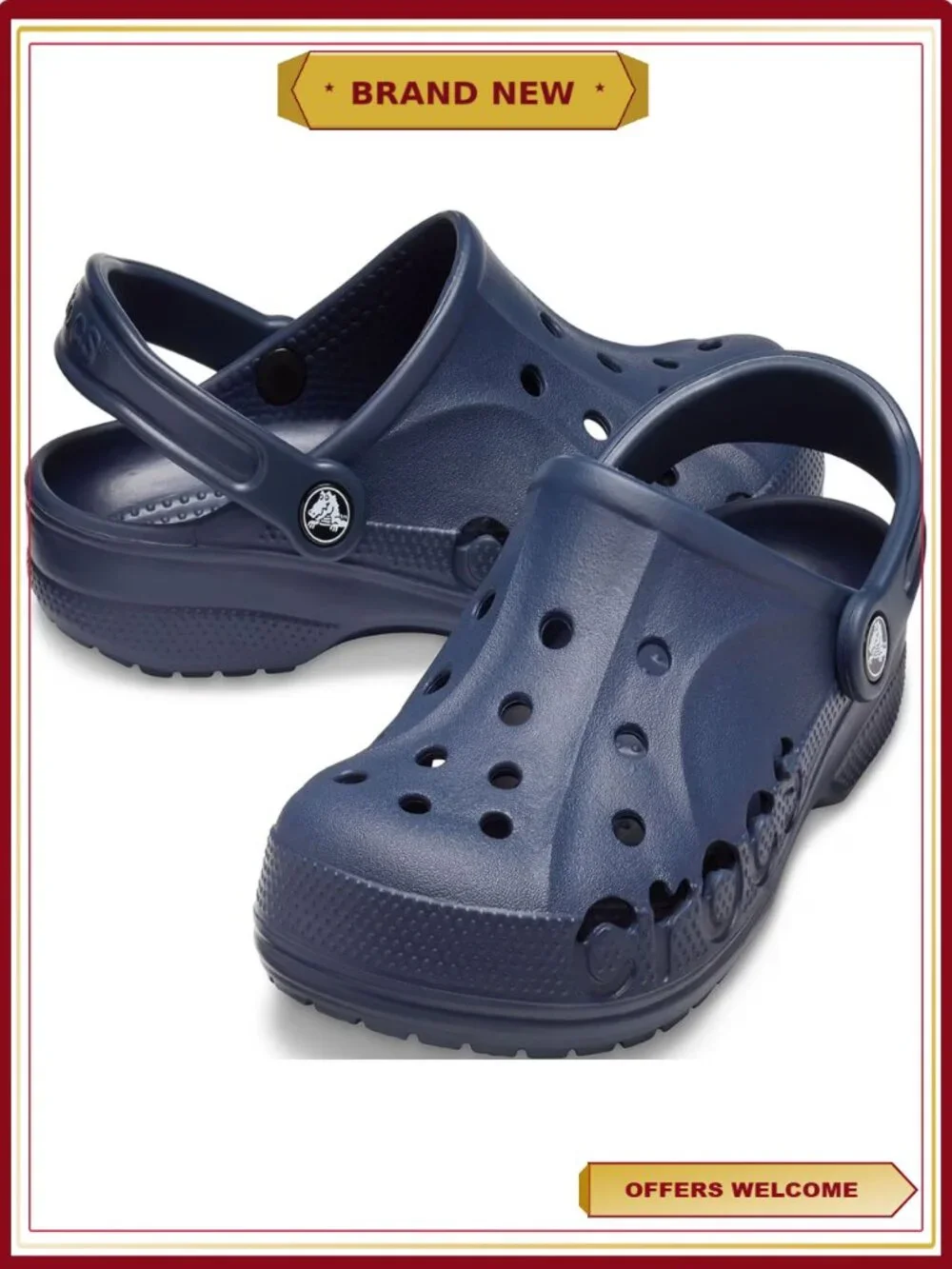Crocs Baya Clog Lightweight Ventilated Slip-On Shoes for Men